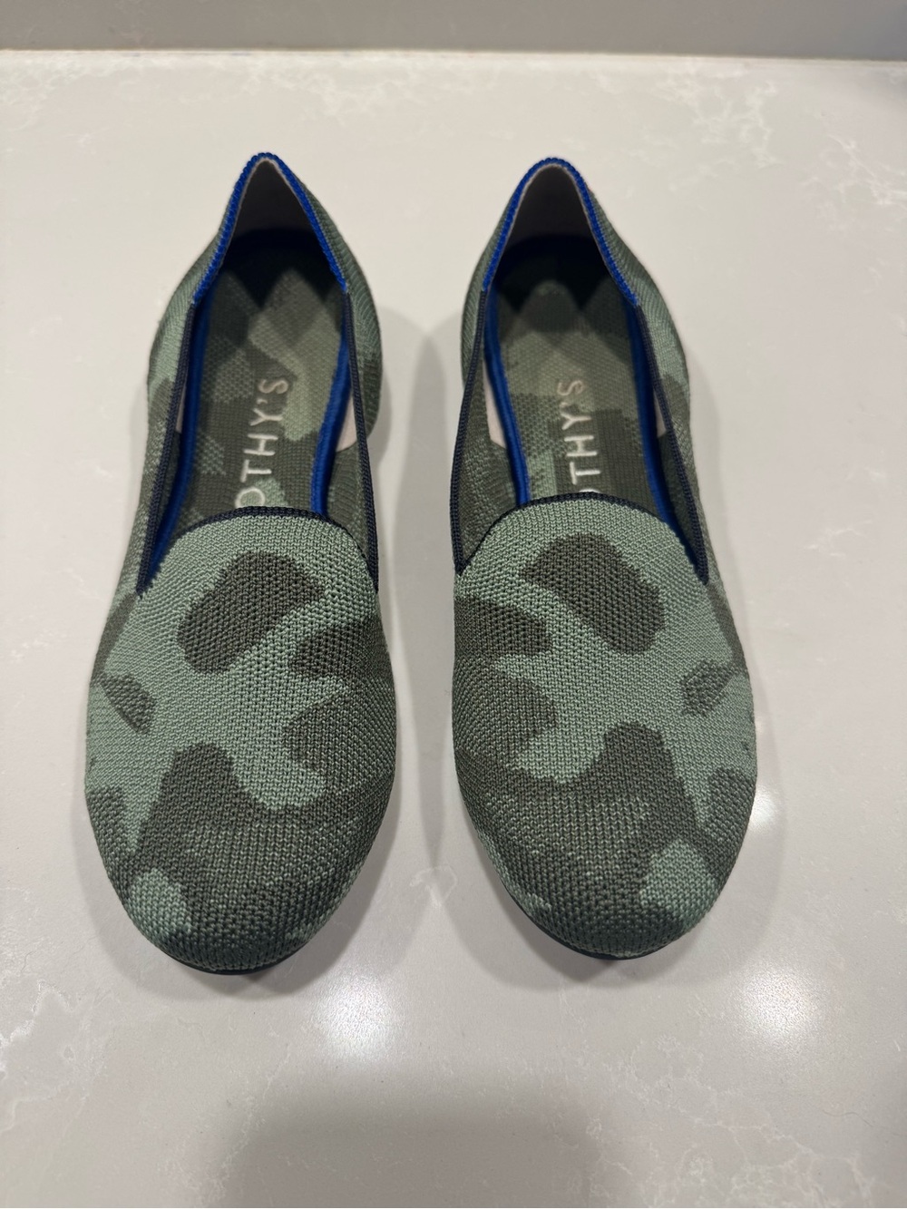 Rothy’s The Loafer in Olive Camo Knit Flats - Women’s Size 6.5